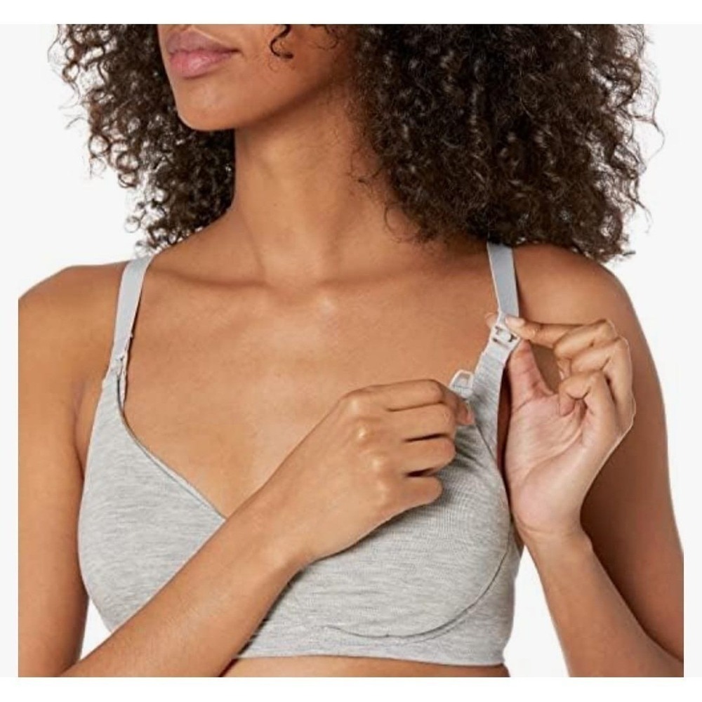 Cosabella Maternity Nursing Bra Heather Gray Soft Stretch Everyday Comfort XL